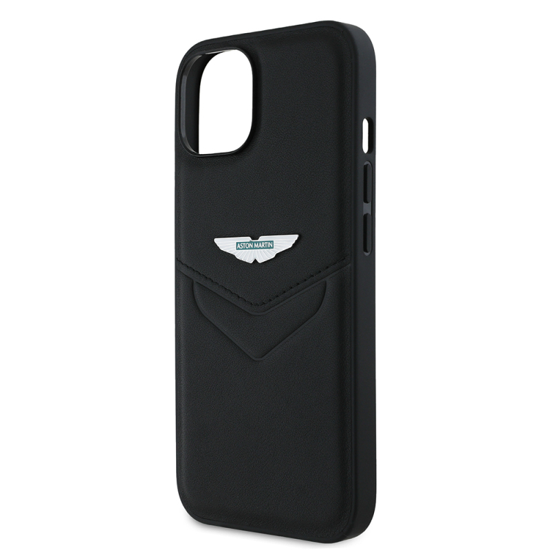 Apple iPhone 15 Kılıf Aston Martin Orjinal Lisanslı Victory Dizayn PU Deri Metal Logolu Kapak - 7