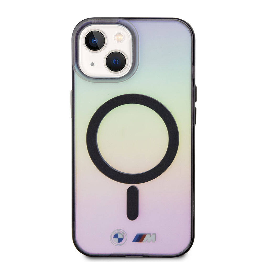 Apple iPhone 15 Kılıf BMW Magsafe Şarj Özellikli Transparan Renk Geçişli Iridescent Orjinal Lisanslı Kapak - 3