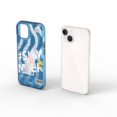 Apple iPhone 15 Kılıf Çift Katman Desenli Wiwu Summer Serisi Kapak - 11