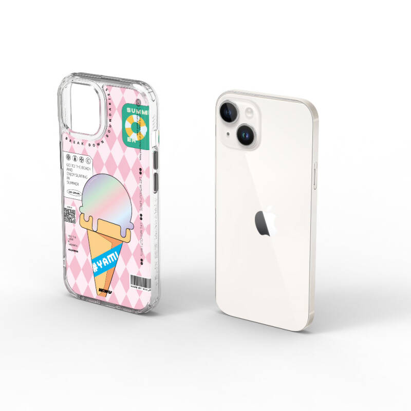Apple iPhone 15 Kılıf Çift Katman Desenli Wiwu Summer Serisi Kapak - 13