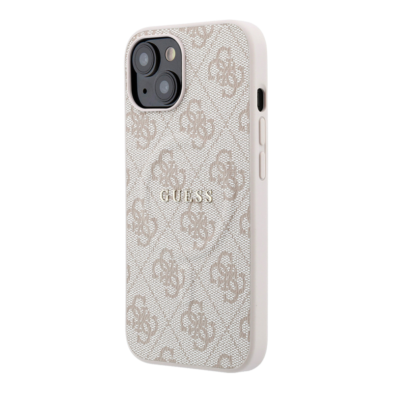 Apple iPhone 15 Kılıf Guess Orjinal Lisanslı M-safe Kabartmalı 4G Desenli Yazı Logolu Kapak - 3