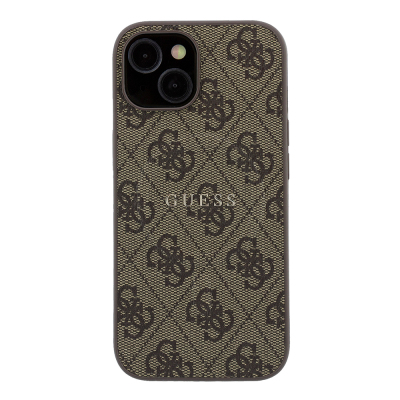 Apple iPhone 15 Kılıf Guess Orjinal Lisanslı M-safe Kabartmalı 4G Desenli Yazı Logolu Kapak - 10