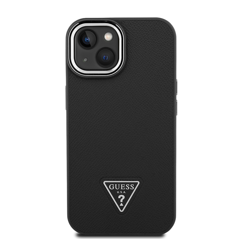 Apple iPhone 15 Kılıf Guess Orjinal Lisanslı M-safe Şarj Özellikli Grained Triangle Kapak - 3