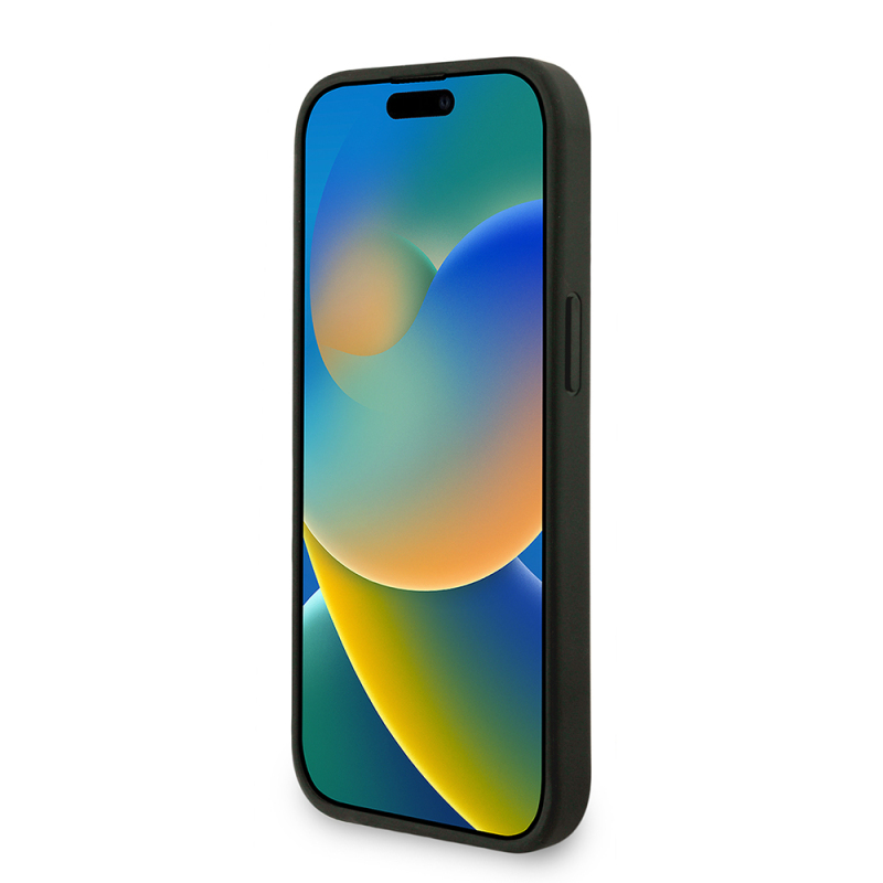 Apple iPhone 15 Kılıf Guess Orjinal Lisanslı M-safe Şarj Özellikli PU Deri Bilek Askı İpli Yazı Logolu Kapak - 6