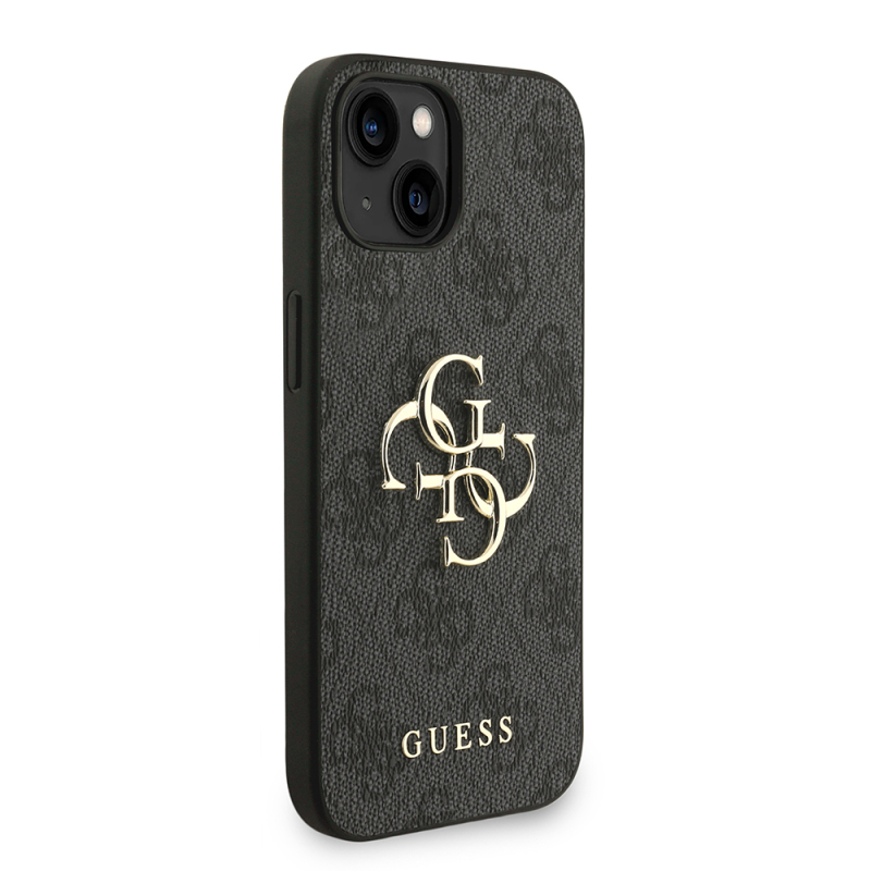 Apple iPhone 15 Kılıf Guess Orjinal Lisanslı PU Deri Bilek Askı İpli Metal Büyük 4G ve Yazı Logolu Kapak - 7