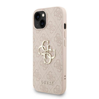 Apple iPhone 15 Kılıf Guess Orjinal Lisanslı PU Deri Bilek Askı İpli Metal Büyük 4G ve Yazı Logolu Kapak - 13