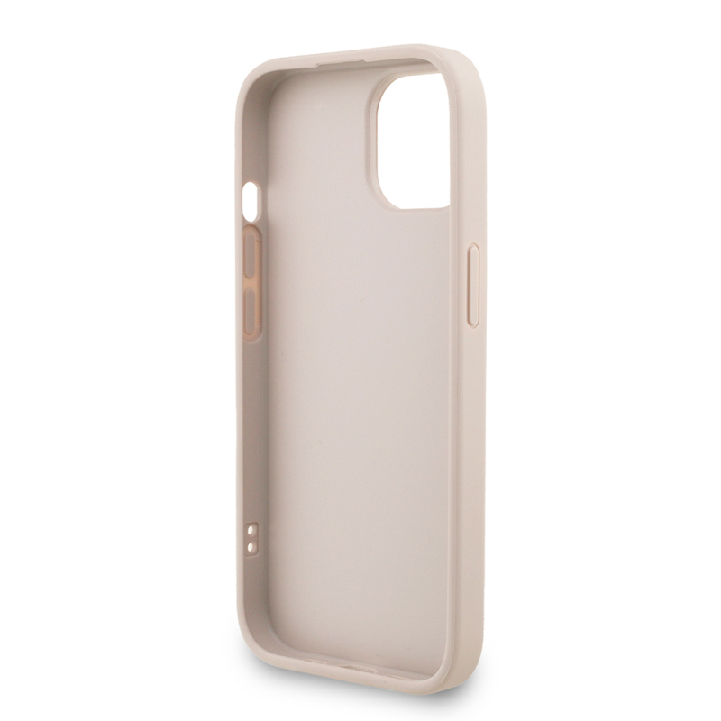 Apple iPhone 15 Kılıf Guess Orjinal Lisanslı PU Deri Bilek Askı İpli Metal Büyük 4G ve Yazı Logolu Kapak - 17