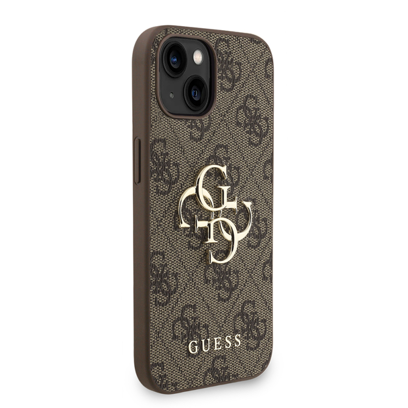 Apple iPhone 15 Kılıf Guess Orjinal Lisanslı PU Deri Bilek Askı İpli Metal Büyük 4G ve Yazı Logolu Kapak - 21