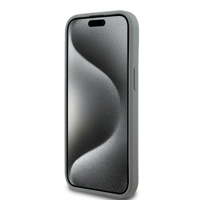 Apple iPhone 15 Kılıf Guess Orjinal Lisanslı Taşlı Arka Yüzey Üçgen Logolu Kapak - 16