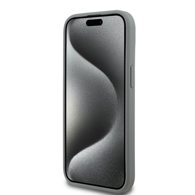 Apple iPhone 15 Kılıf Guess Orjinal Lisanslı Taşlı Arka Yüzey Üçgen Logolu Kapak - 16