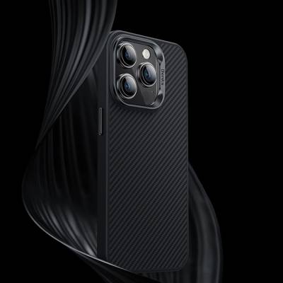 Apple iPhone 15 Kılıf Karbon Fiber Magsafe Şarj Özellikli Benks Hybrid ArmorPro 600D Kevlar Kapak - Thumbnail