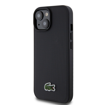 Apple iPhone 15 Kılıf Lacoste Orjinal Lisanslı PU Pike Desenli Arka Yüzey İkonik Timsah Dokuma Logolu Kapak + Type-C Kablo 1.5m - 3
