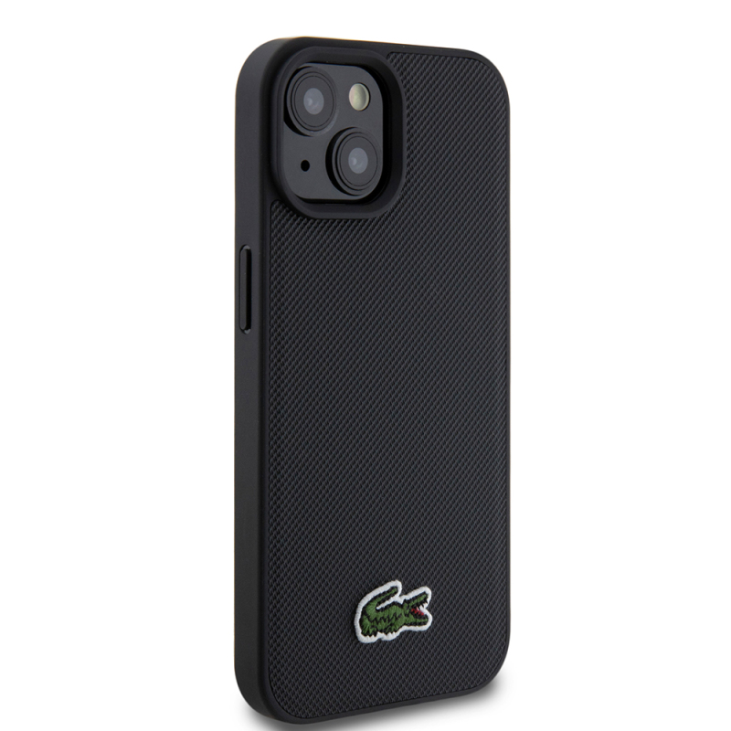 Apple iPhone 15 Kılıf Lacoste Orjinal Lisanslı PU Pike Desenli Arka Yüzey İkonik Timsah Dokuma Logolu Kapak + Type-C Kablo 1.5m - 4