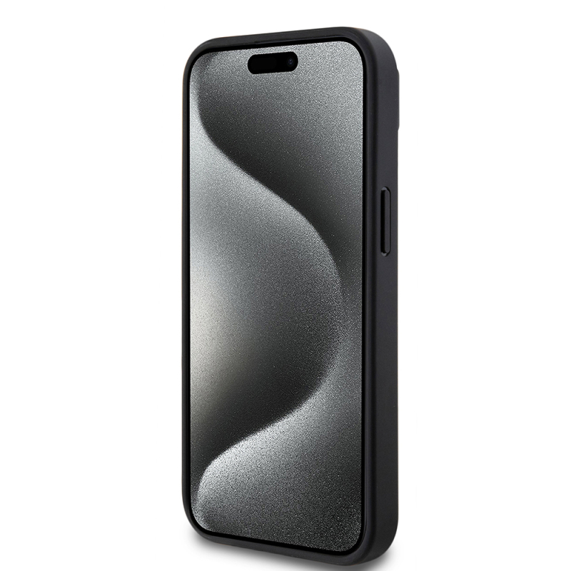 Apple iPhone 15 Kılıf Lacoste Orjinal Lisanslı PU Pike Desenli Arka Yüzey İkonik Timsah Dokuma Logolu Kapak + Type-C Kablo 1.5m - 5