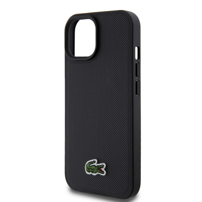 Apple iPhone 15 Kılıf Lacoste Orjinal Lisanslı PU Pike Desenli Arka Yüzey İkonik Timsah Dokuma Logolu Kapak + Type-C Kablo 1.5m - 6