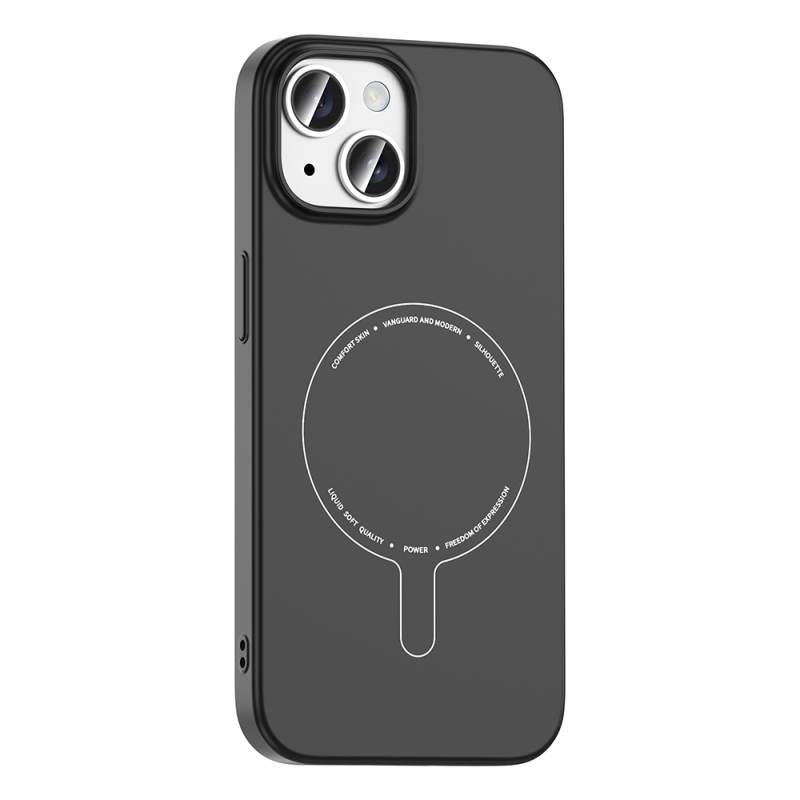 Apple iPhone 15 Kılıf M-Safe Şarj Özellikli Kamera Korumalı Zore Elio Sert PC Kapak - 11