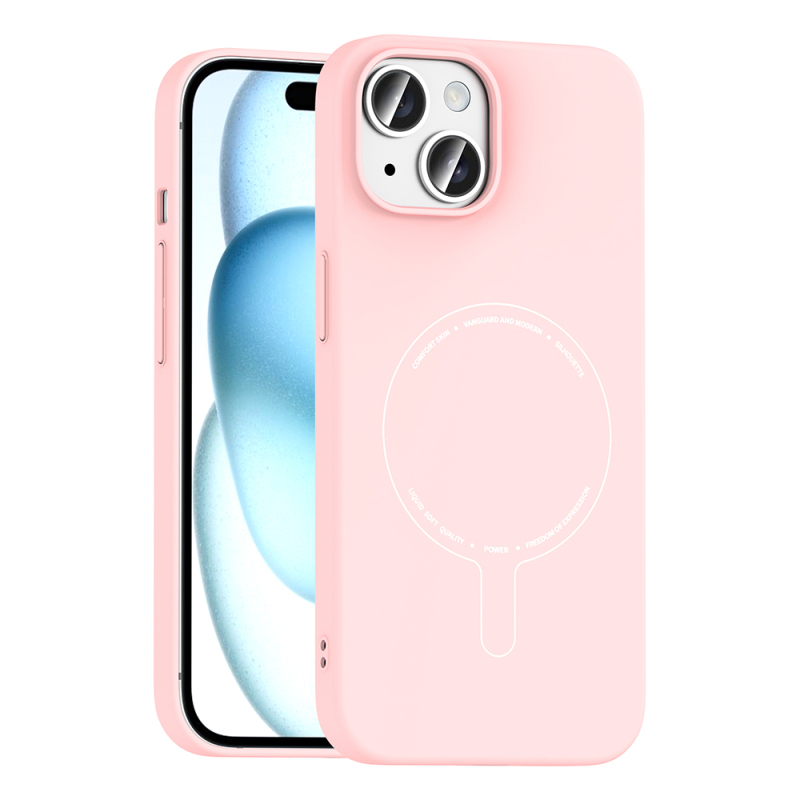 Apple iPhone 15 Kılıf M-Safe Şarj Özellikli Kamera Korumalı Zore Elio Sert PC Kapak - 4