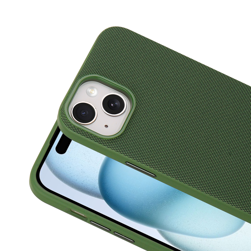 Apple iPhone 15 Kılıf M-Safe Şarj Özellikli Kumaş Tasarımlı Zore Miami Sert PC Kapak - 15