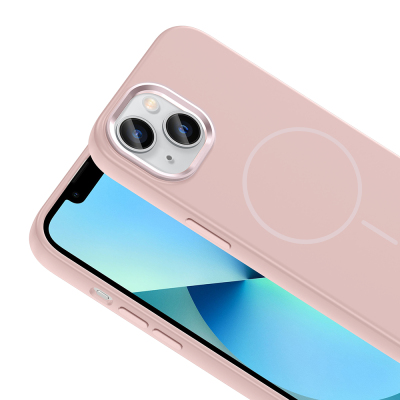 Apple iPhone 15 Kılıf M-Safe Şarj Özellikli Metal Kamera Çerçeveli Zore Edi Silikon Kapak - 17