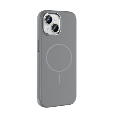 Apple iPhone 15 Kılıf M-Safe Şarj Özellikli Metal Kamera Çerçeveli Zore Edi Silikon Kapak - 12