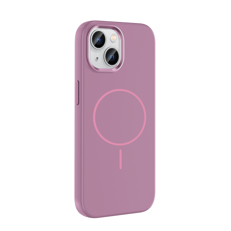 Apple iPhone 15 Kılıf M-Safe Şarj Özellikli Metal Kamera Çerçeveli Zore Edi Silikon Kapak - 13