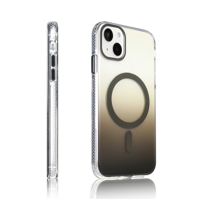 Apple iPhone 15 Kılıf M-safe Şarj Özellikli Transparan Renk Geçişli Zore Toros Kapak - 14