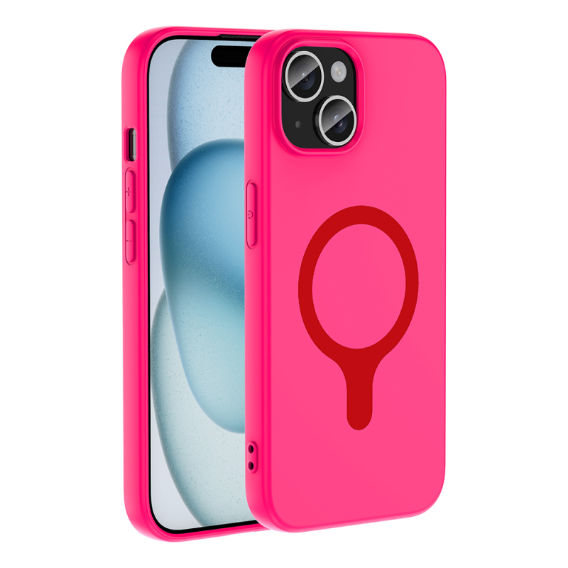 Apple iPhone 15 Kılıf M-Safe Şarj Özellikli Zore Aris Silikon Kapak - 1
