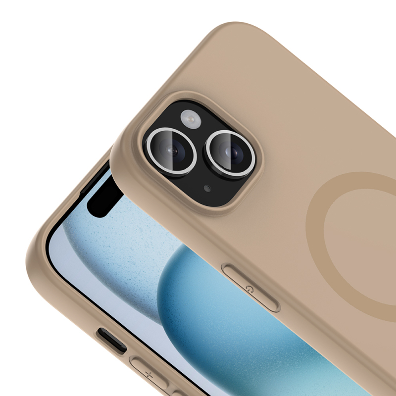 Apple iPhone 15 Kılıf M-Safe Şarj Özellikli Zore Aris Silikon Kapak - 5
