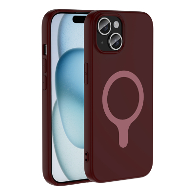 Apple iPhone 15 Kılıf M-Safe Şarj Özellikli Zore Aris Silikon Kapak - 7