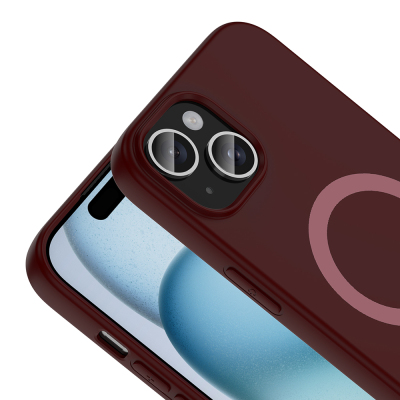 Apple iPhone 15 Kılıf M-Safe Şarj Özellikli Zore Aris Silikon Kapak - 8