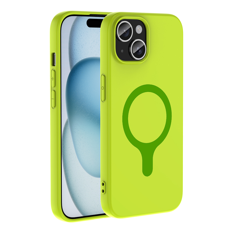 Apple iPhone 15 Kılıf M-Safe Şarj Özellikli Zore Aris Silikon Kapak - 16
