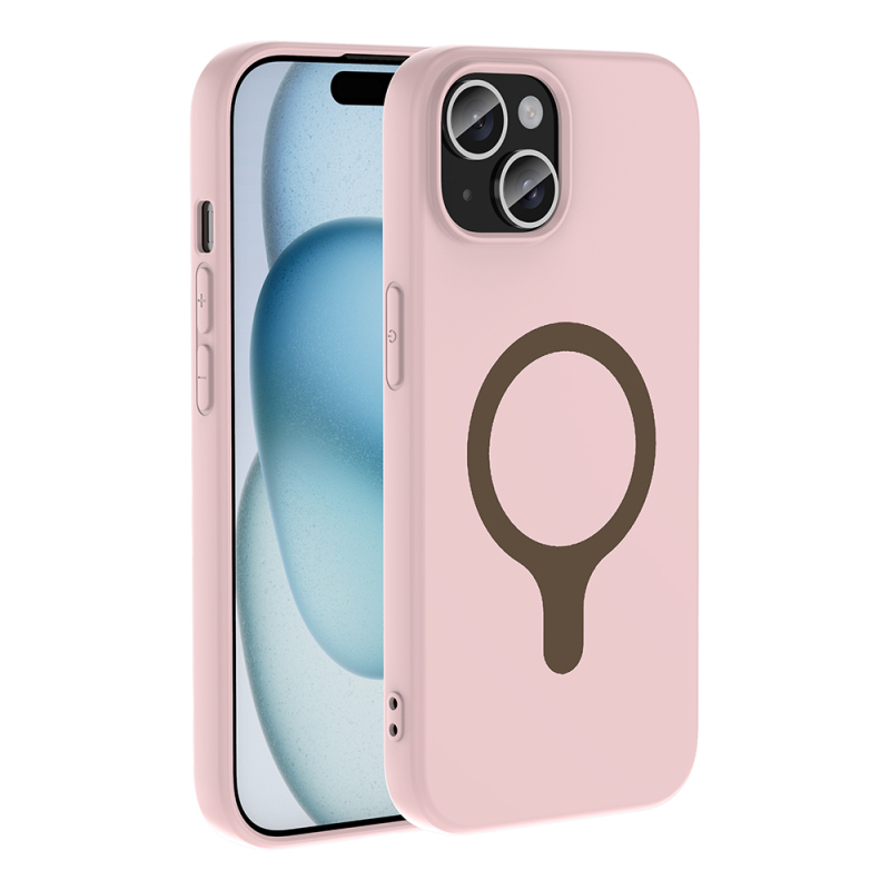 Apple iPhone 15 Kılıf M-Safe Şarj Özellikli Zore Aris Silikon Kapak - 22