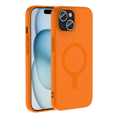 Apple iPhone 15 Kılıf M-Safe Şarj Özellikli Zore Aris Silikon Kapak - 25