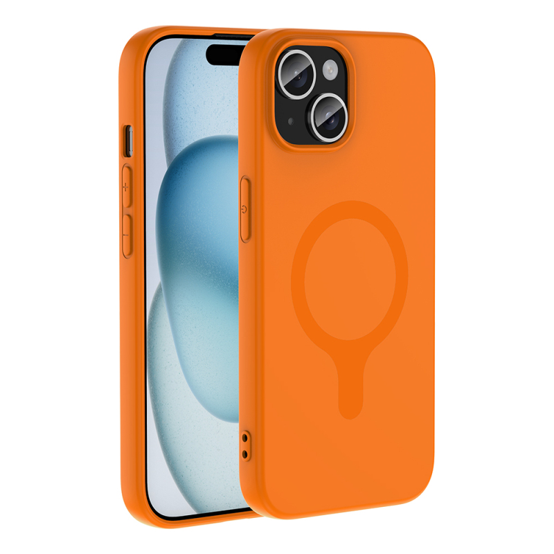 Apple iPhone 15 Kılıf M-Safe Şarj Özellikli Zore Aris Silikon Kapak - 25