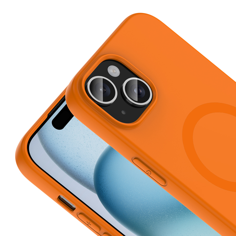 Apple iPhone 15 Kılıf M-Safe Şarj Özellikli Zore Aris Silikon Kapak - 26