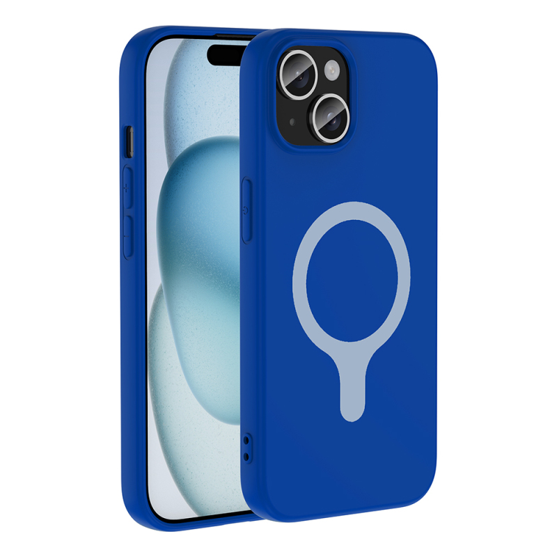 Apple iPhone 15 Kılıf M-Safe Şarj Özellikli Zore Aris Silikon Kapak - 28