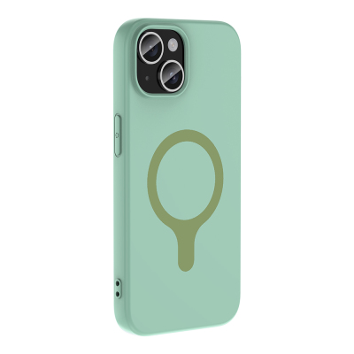 Apple iPhone 15 Kılıf M-Safe Şarj Özellikli Zore Aris Silikon Kapak - 33