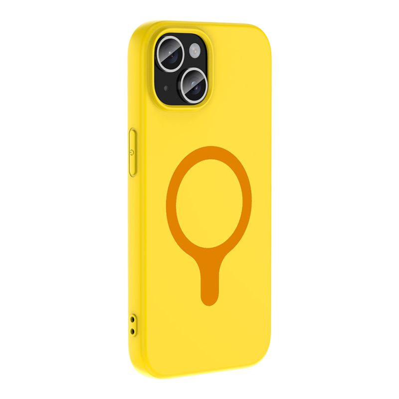 Apple iPhone 15 Kılıf M-Safe Şarj Özellikli Zore Aris Silikon Kapak - 36
