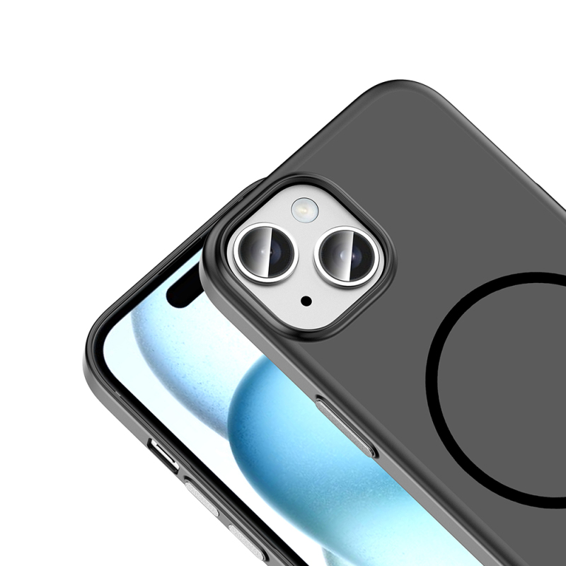 Apple iPhone 15 Kılıf M-Safe Şarj Özellikli Zore Lora PC Kapak - 3