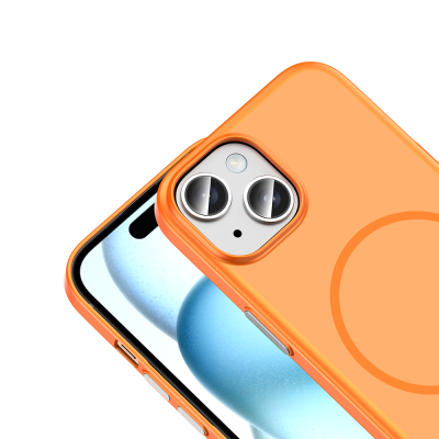 Apple iPhone 15 Kılıf M-Safe Şarj Özellikli Zore Lora PC Kapak - 12