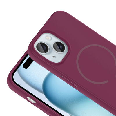 Apple iPhone 15 Kılıf M-safe Şarj Özellikli Zore Meta Kapak - 20