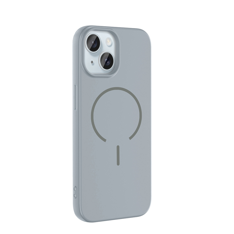 Apple iPhone 15 Kılıf M-safe Şarj Özellikli Zore Meta Kapak - 14