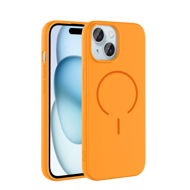 Apple iPhone 15 Kılıf M-safe Şarj Özellikli Zore Meta Kapak - 5