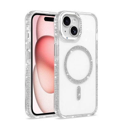 Apple iPhone 15 Kılıf M-safe Şarj Özellikli Zore Tera Silikon Kapak - 1