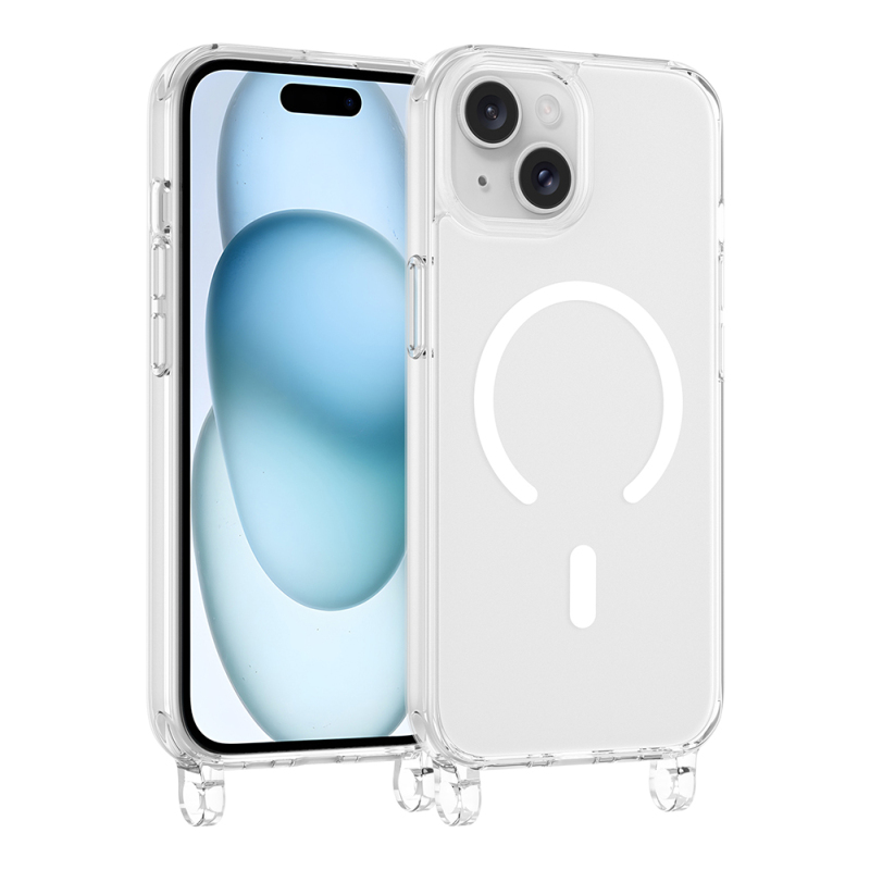 Apple iPhone 15 Kılıf M-safe Şarj Özellikli Zore X-Rop Kapak - 1