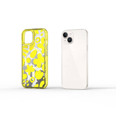 Apple iPhone 15 Kılıf Magsafe Şarj Özellikli Boya Desenli Wiwu Fluorescent G Serisi Kapak - 13
