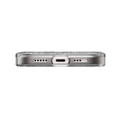 Apple iPhone 15 Kılıf Magsafe Şarj Özellikli Parlayan Simli Şeffaf Lisanslı Switcheasy Starfield-M Kapak - 4