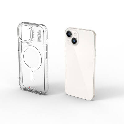 Apple iPhone 15 Kılıf Magsafe Şarj Özellikli Şeffaf Transparan Wiwu Turkey D Serisi Kapak - 5