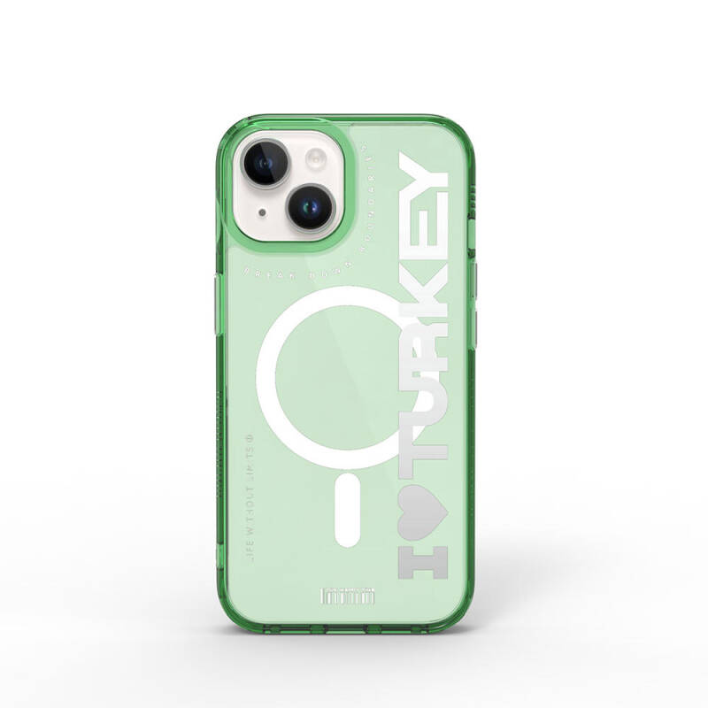 Apple iPhone 15 Kılıf Magsafe Şarj Özellikli Transparan Renk Geçişli Wiwu Turkey C Serisi Kapak - 1