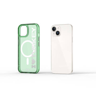 Apple iPhone 15 Kılıf Magsafe Şarj Özellikli Transparan Renk Geçişli Wiwu Turkey C Serisi Kapak - 2